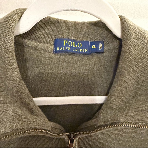 Polo Ralph Lauren Quarter-Zip Pullover Sweater Sage Green XL - Picture 4 of 6